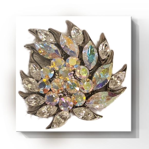 Art Deco Rhinestone Brooch - Picture 1 of 9